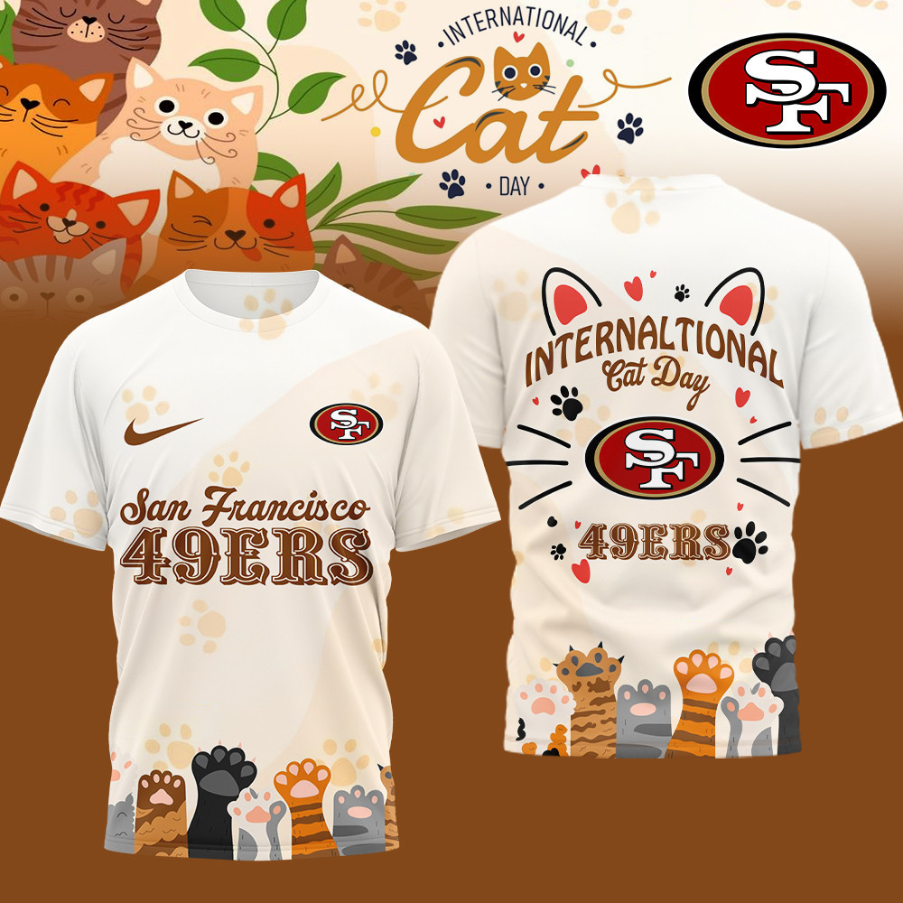 San Francisco 49ers | Premium NFL International Cat Day 3D Shirt HI
