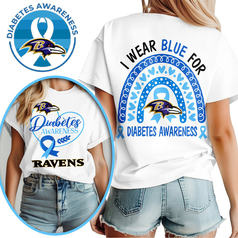 Baltimore Ravens | Premium NFL Diabetes Awareness 3D Shirt HI