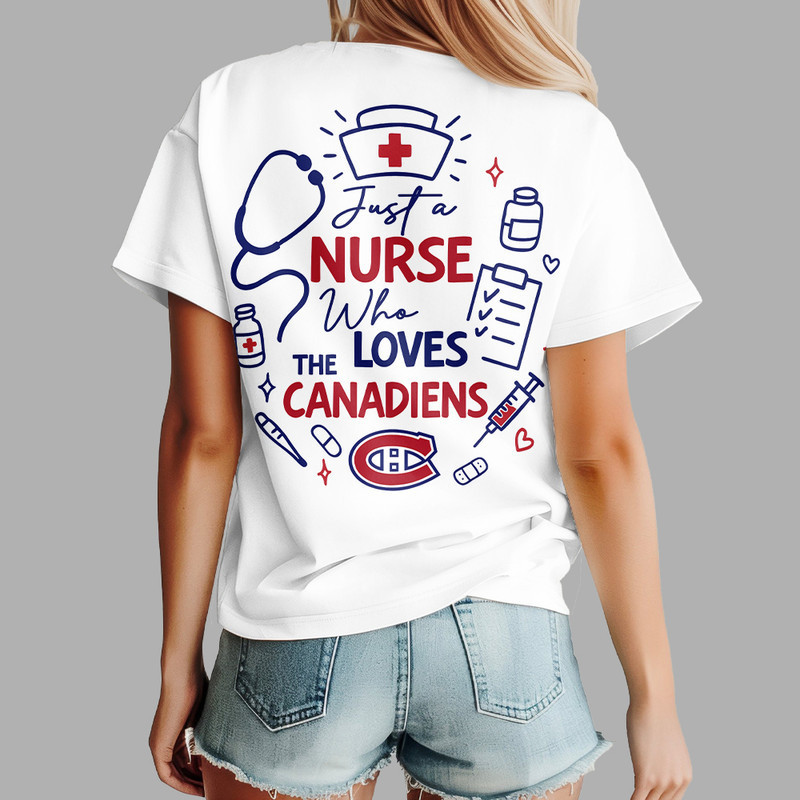 Montreal Canadiens | Premium NHL Fan Nurse 3D Shirt HY - Image 2